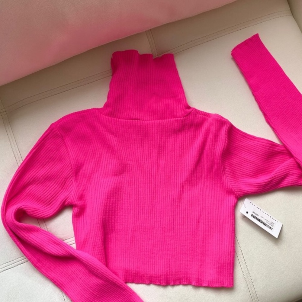 Hot Pink Crop Sweater